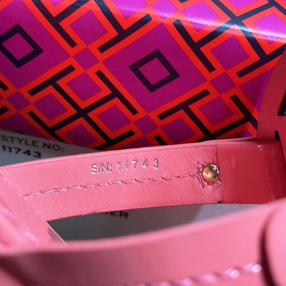 New Tory Burch Women Miller Patent Leather Sandals Coral Crush , Size # Various - Picture 5 of 8